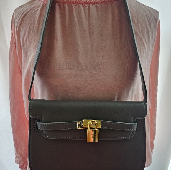 Vtg Michael Leu Pink Top M Structured Twist Lock Box Handbag Bag & Jeans 12 - Picture 6 of 16